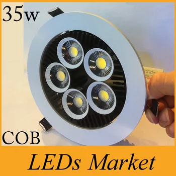 

New Super Bright Recessed COB LED no Dimmable Spot light 35w LED decoration Ceiling Lamp AC 110-240V 60 Angle CRI 85 CE UL