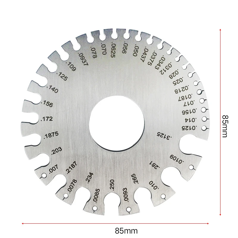 Stainless Steel 1-36 Round AWG SWG Wire Ruler Gauge Diameter Measurer Tool