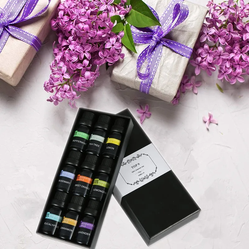 Essenciais para Difusor Umidificador de Óleo Óleos Aromaterapia Tipos Conjunto Garrafas Laranja Doce Hortelã Limão Lavanda Eucalipto 9