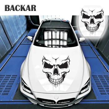 

Backar Universal Auto Car Styling Skull Sticker For Whole Car Front Tail Cover For Peugeot Volkswagen Toyota Citroen Accessories
