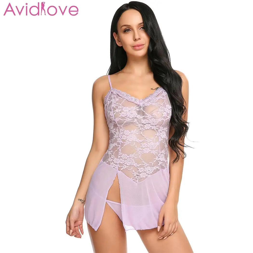 Avidlove сексуальное женское нижнее белье летнее кружевное ночное с v образным