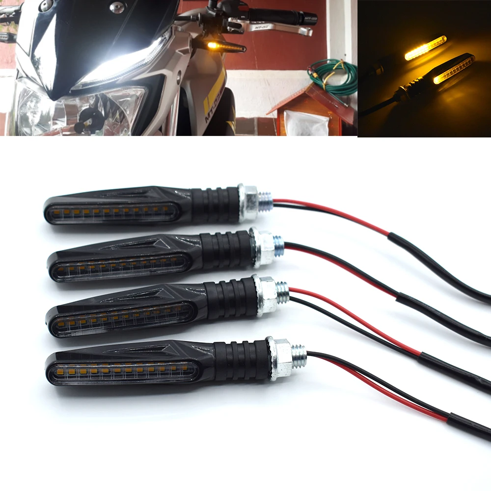 

Universal Motorcycle LED Flexible Turn Signal Indicator Amber Light For Kawasaki Ninja 650R EX650A ZX6 ZX6R 636 ZX6R