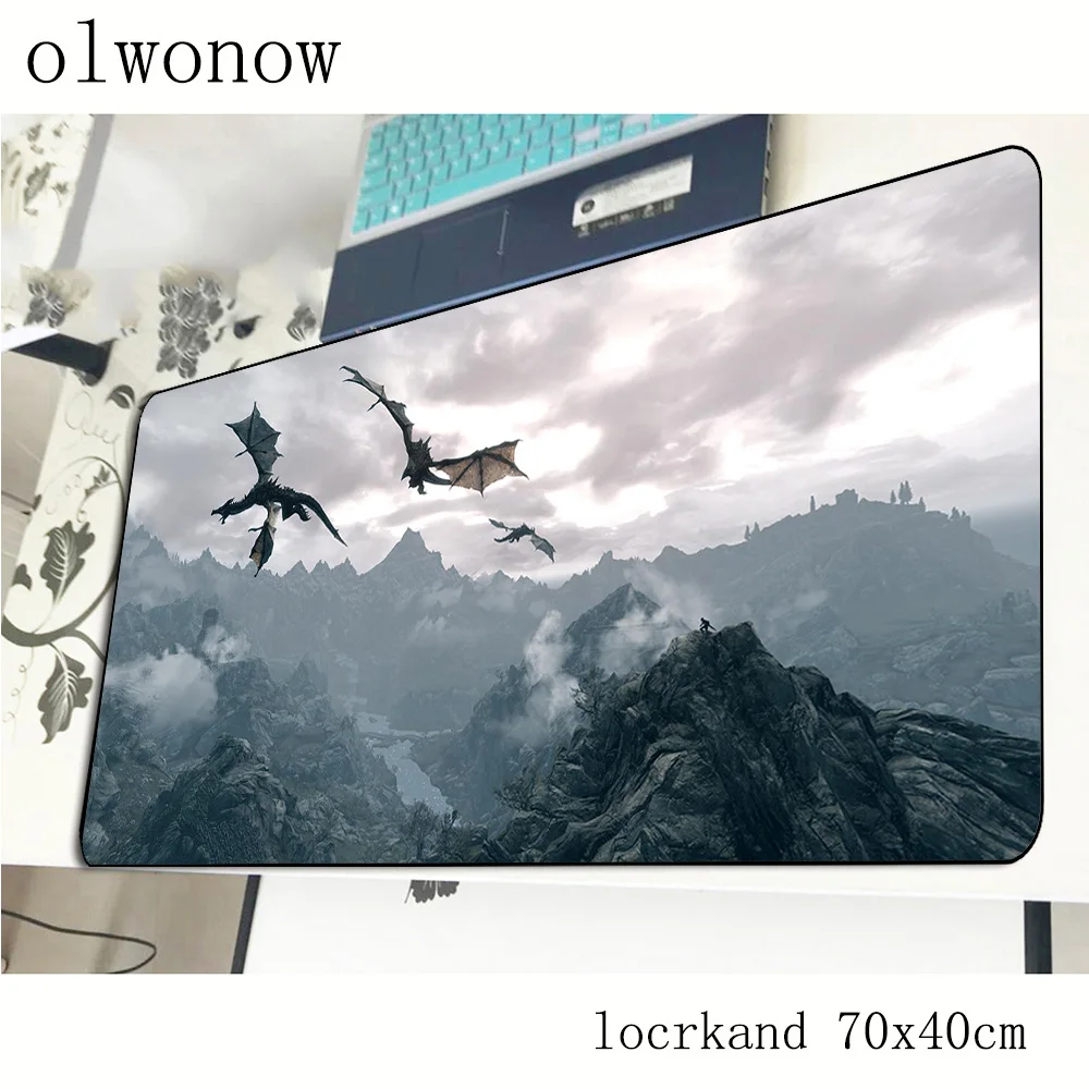 Игровой коврик для мыши skyrim 700x400x2 мм игровой ноутбука большой locrkand мышь ПК