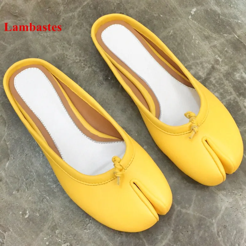 

2018 Hot Summer Candy Color Women Shoes Shallow Separated Toe Designer Outdoor Women Slippers Cover Toe Shoes Women Flats Mujer