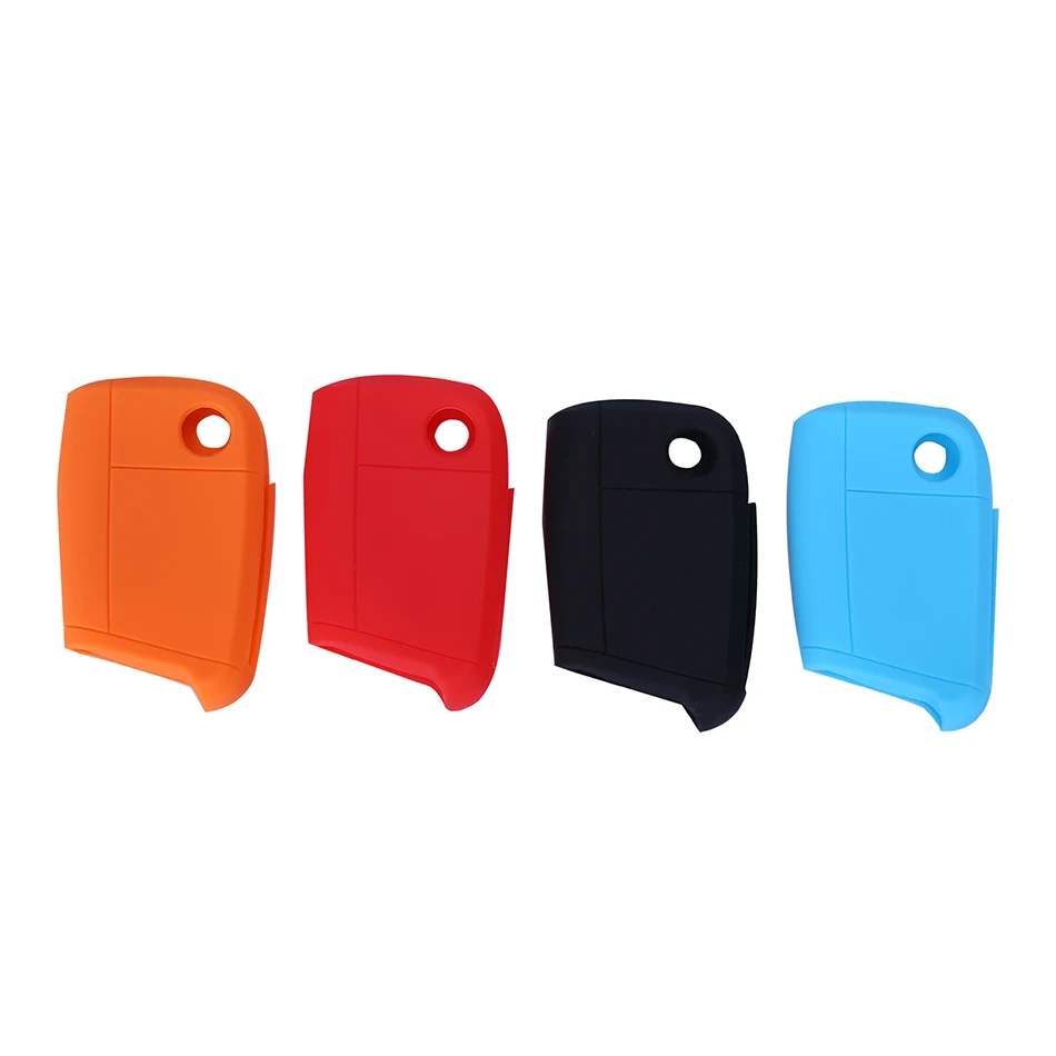 Silicone Key Case Cover For VW Polo Golf 7 Tiguan for Skoda Octavia Kodiaq Karoq for SEAT Ateca Leon Ibiza 2015 2016 2017