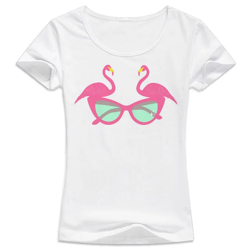 Flamingo T shirt female funny Tshirt Let's Flamingos party T shirt