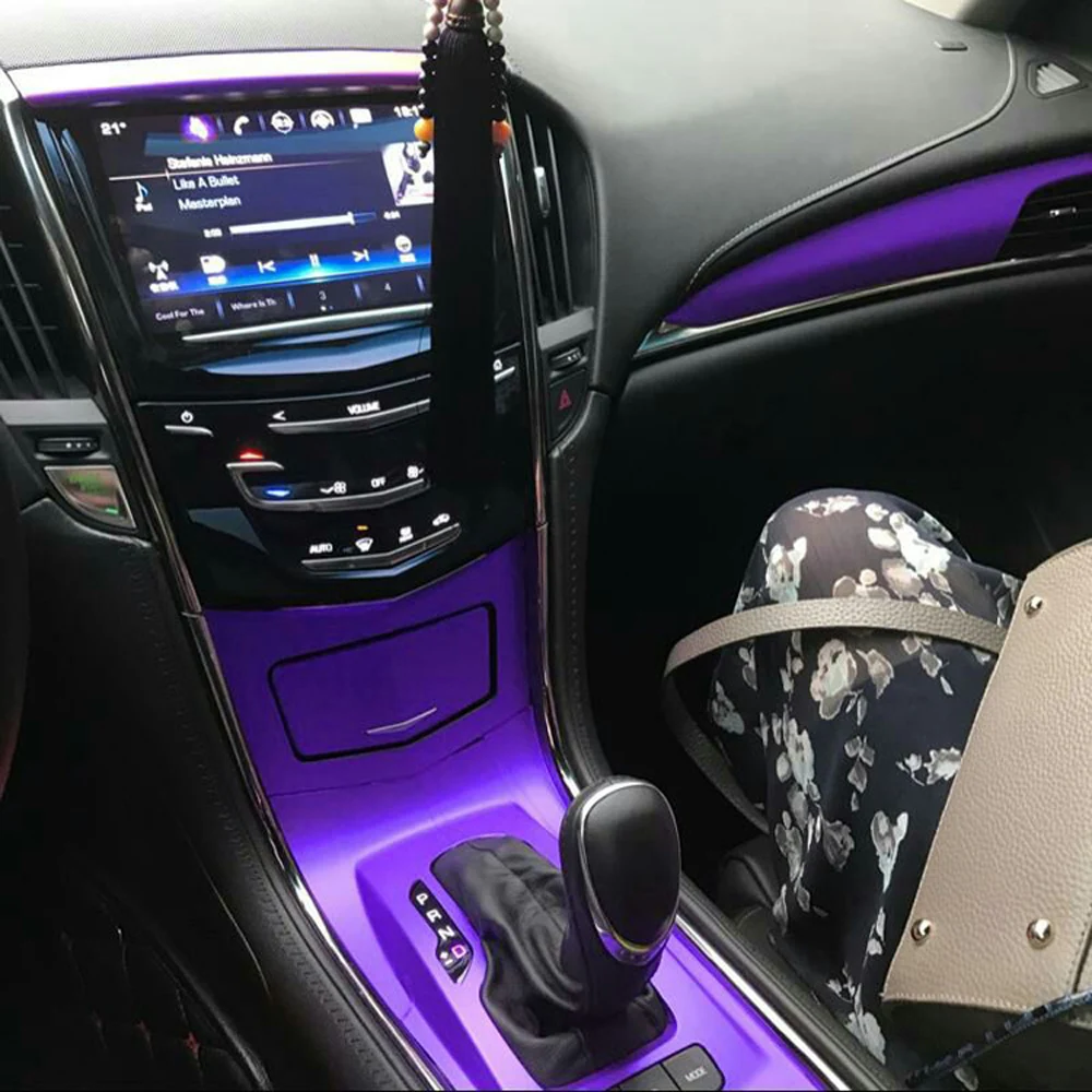 2pcs Car Interior Trim Bling Accessories Central Control Multimedia Knob Rhinestone Decals Fit for Cadillac 2019 2020 CT6// XT4 //2020 XT5 //XT6 Silver