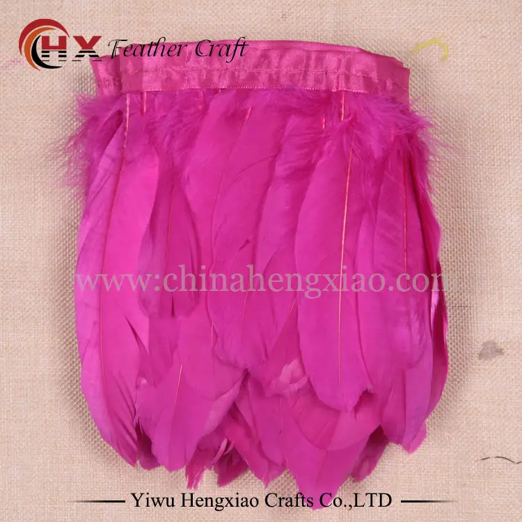 Разноцветные ленты с гусиными перьями 2 м/лот окрашенные перьями/15 20 бахрома из