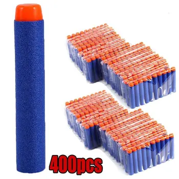 

400pcs/set Soft Bullets Darts for Nerf Gun Round Head Refill Sponge Darts Safety Kids Toy Gun Bullets For NERF N-Strike Blasters