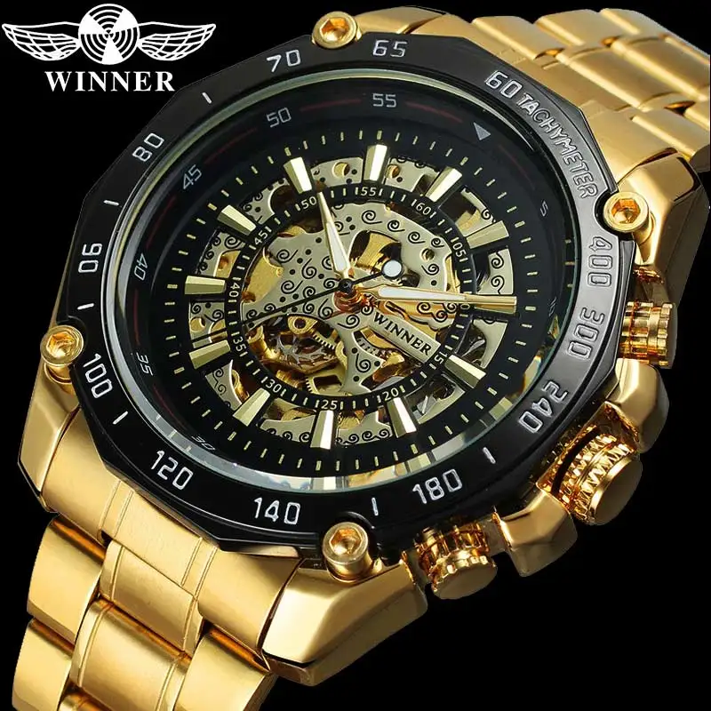 Relogio masculino WINNER мужские часы Топ бренд Роскошные спортивные автоматические