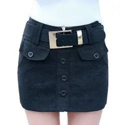 2018 Новый демисезонный для женщин Короткие штаны пикантные Высокая талия прямые шерстяные Bootcut короткие повседневное Pantskirt Feminino C217 серый