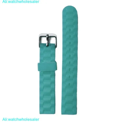 16mm Deep Sky Blue Silicone Jelly Rubber Unisex Watch Band Straps WB1060O16JB