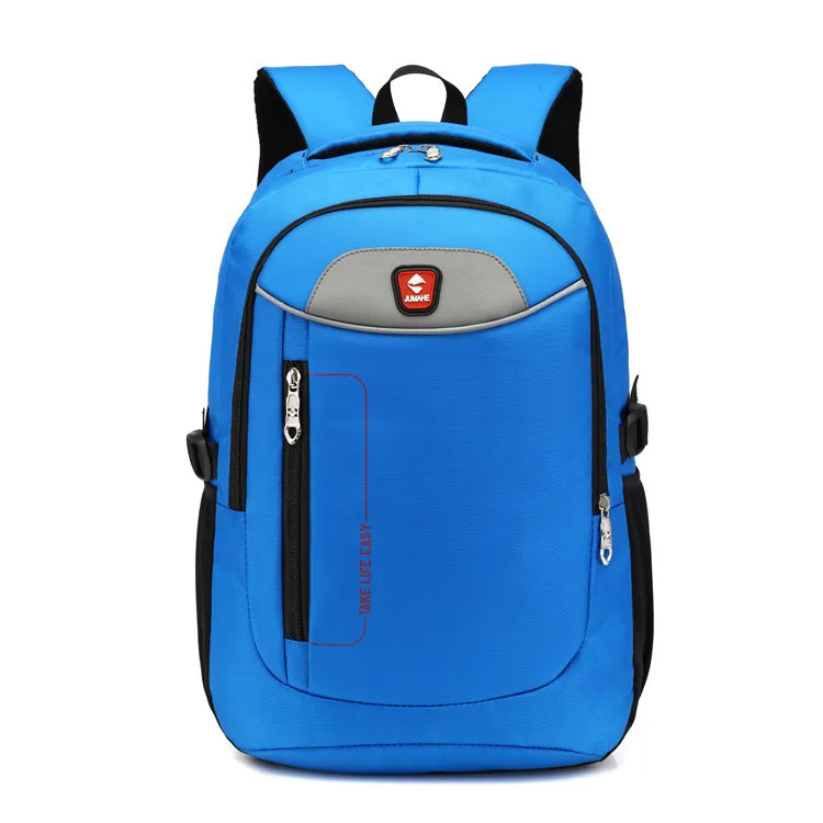 WEIXIER Мужская качественная стандартная Оксфорд новая Ретро Повседневная простая модная мужская сумка черная водонепроницаемая сумка роскошный мягкий рюкзак - Цвет: Blue