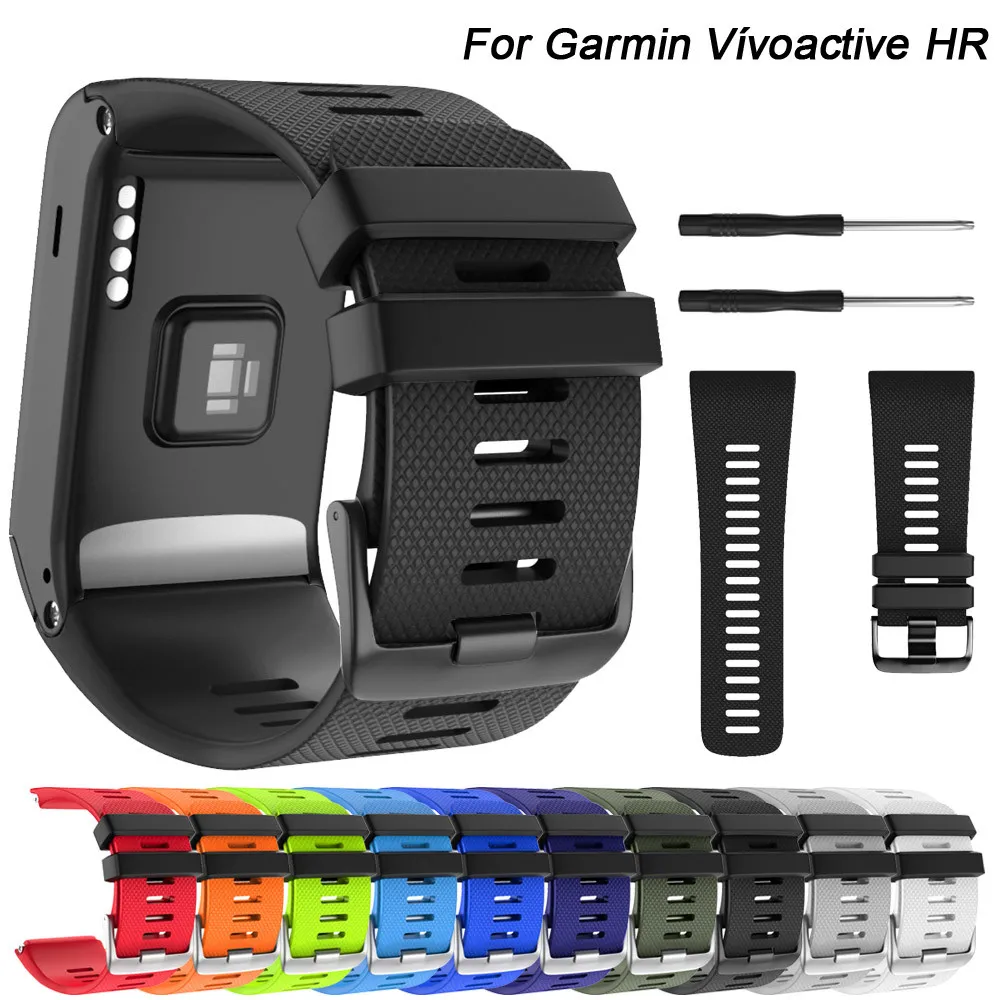 

30mm Watch Strap Fashion Sport Soft Silicone Replacement Strap Watch Band for Garmin vivoactive HR Correas de reloj
