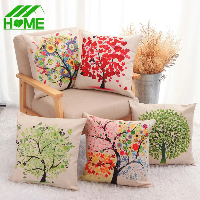 Бесплатная доставка модная простая льняная наволочка для подушек красочная