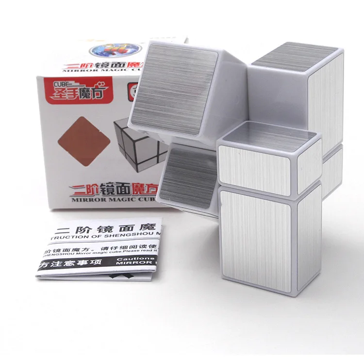 Shengshou, 2x2x2, магический зеркальный кубик, блоки, 5,7 см, скоростной Магический кубик-головоломка, 2x2, кубик, Магическая наклейка, обучающая игрушка