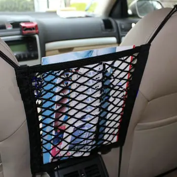 

newUniversal Car Net Seat Storage Mesh Organizer Bag Luggage Holder Pocket for iphone cell phone hot sale