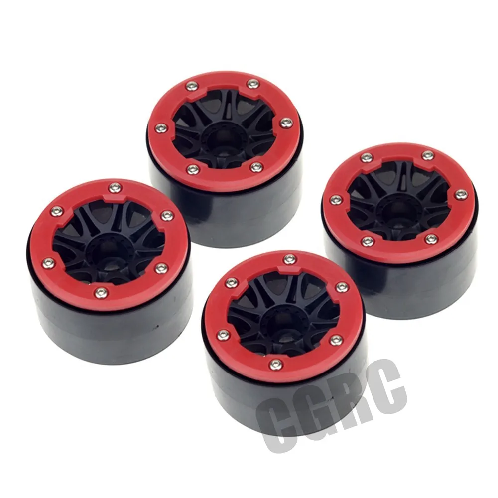 4 шт. пластик 2 Beadlock обод колеса для 1/10 RC Рок Гусеничный осевой SCX10 R10 Рейф Yeti