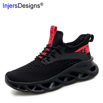 

Hot Sale Men Shoes Lace-Up Breathable Walking Shoes Light Tenis Masculino Mens Trainers Fashion Air Mesh Sneakers Big Size 39-45