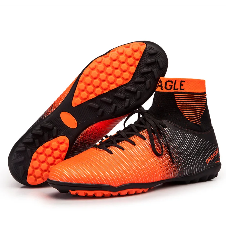 

Rolibba Football Boots Men High Ankle Superfly Soccer Cleats TF Profrssional Outdoor Men's And Kids Training Sock Cleats