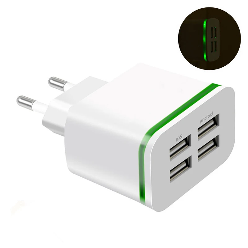 Etmakit Европейский стандарт 5 V/4A двухпортовый USB адаптер Быстрая зарядка зарядное устройство для смартфонов NK-Shopping