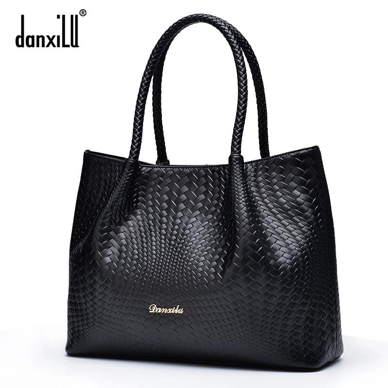 Danxilu Famous brand Genuine Leather Handbags Ladies Casual Shoulder Bags tote Women shoulder bag bolsa feminina