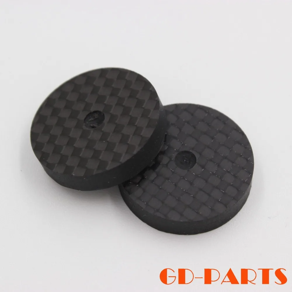 

25x5mm Black Solid Carbon Fibre Amplifier Speaker Isolation Spike Pad Floor Base DISC Mat For Hifi Turntable DAC CD Player Radio