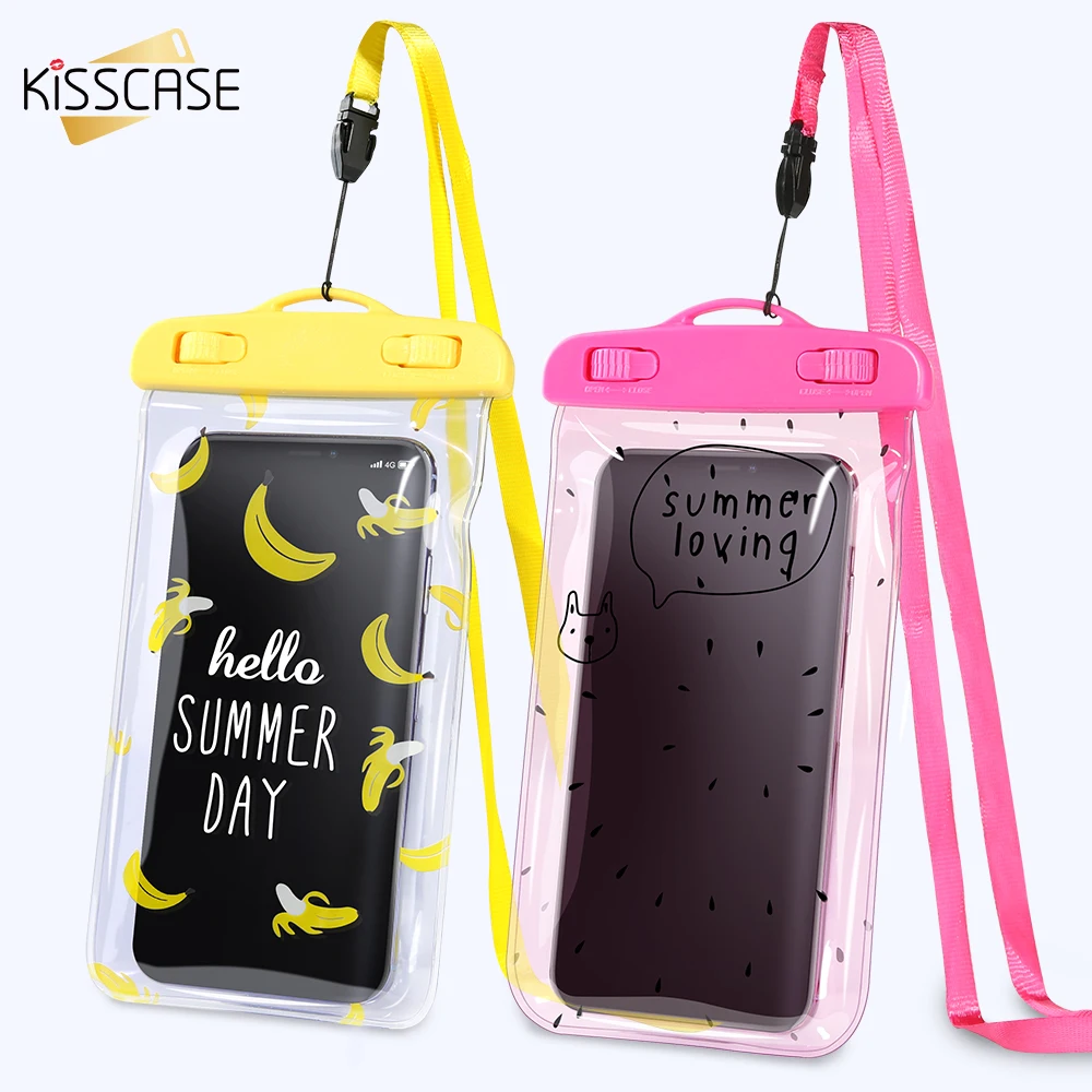 KISSCASE Wasserdicht Fall Für iPhone 8 7 8 Plus 6 Plus 6 5 S 5 Leucht Treiben Sport Schwimmen Fall