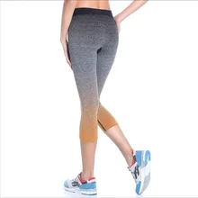 Женские капри для йоги WA22, Беговые Спортивные колготки для фитнеса, бега, бега, компрессионные быстросохнущие леггинсы, шорты для девочек