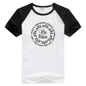 

Be Brave Pattern short sleeve casual T-shirt Tees Novelty tee funny design GA198