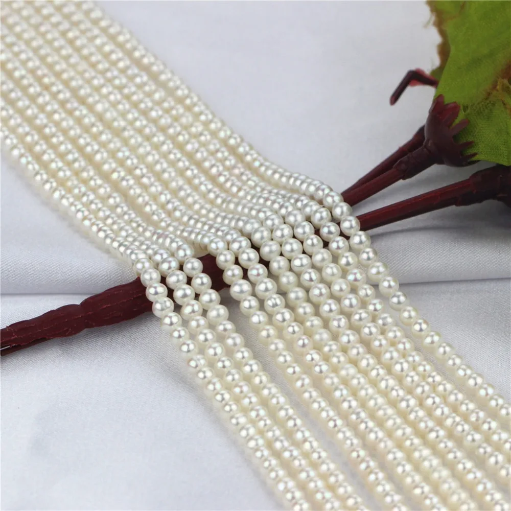 

SNH 5 strands/package 3-3.5mm very small size round pearl strings