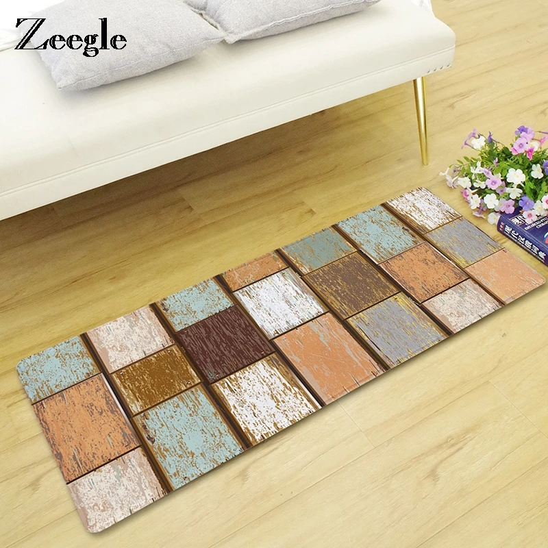 Zeegle الخشب سجاد المطبخ ديكور المنزل السجاد لغرفة المعيشة عدم الانزلاق أريكة الجدول الحصير غرفة نوم السجاد السرير السجاد ممسحة