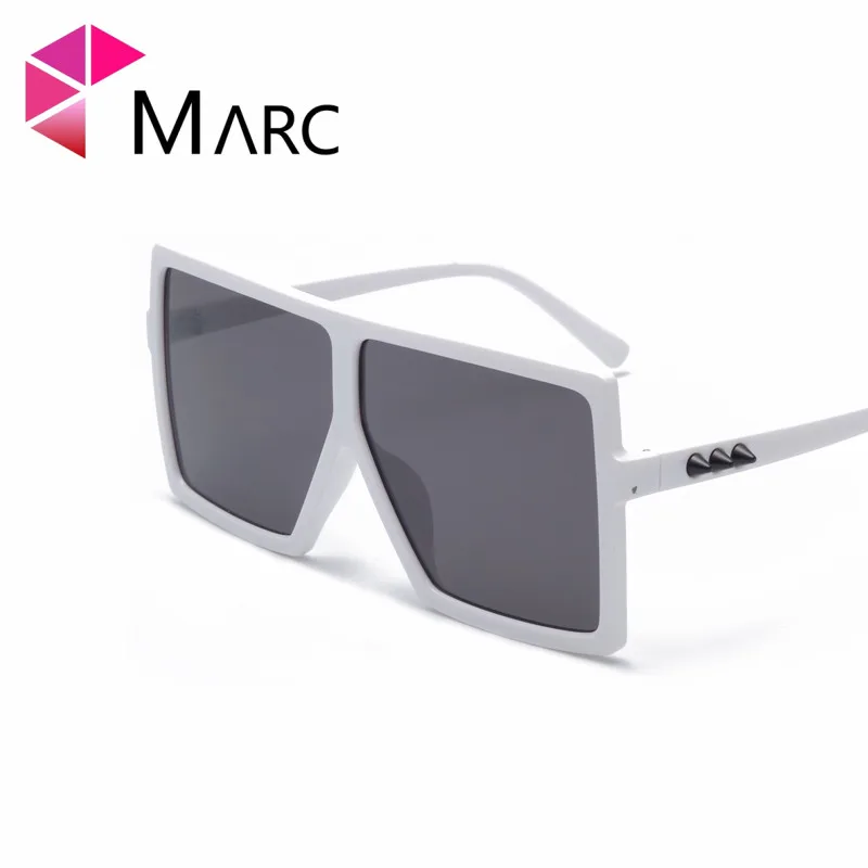 

MARC UV400 WOMEN MEN Sunglasses Oculos Fashion Gray Trendy Resin Gradient Eyeglass Plastic eyewear Mirror Siver