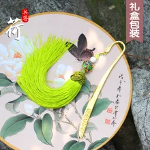 1 шт Китайский стильный металлический Кисточкой Закладки