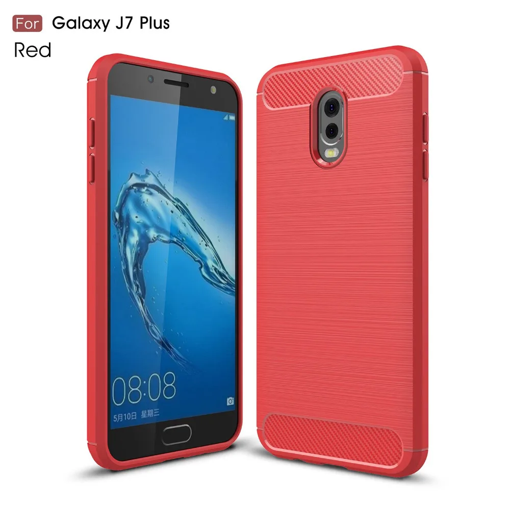 10 шт./лот волочения проволоки силиконовый мягкий чехол для samsung Galaxy J7 плюс J7310