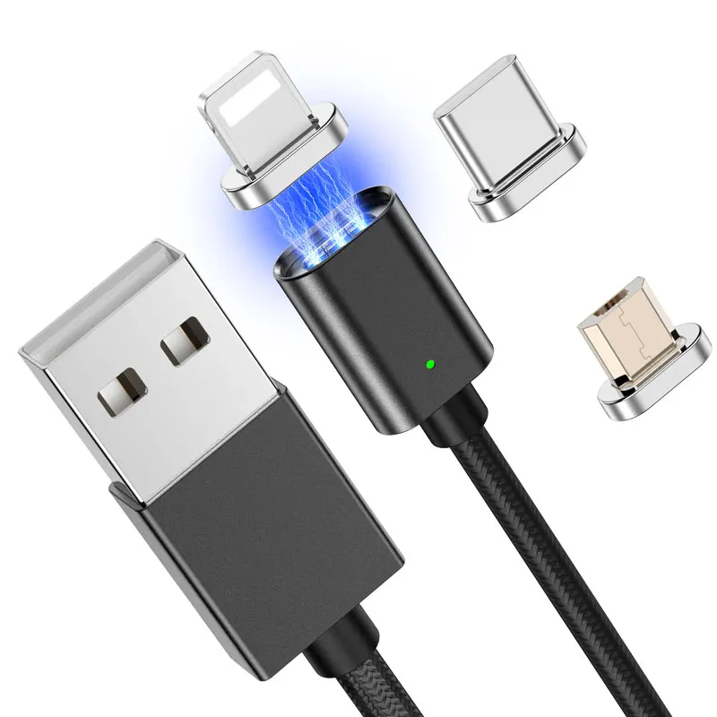 IPSKY 3 в 1 USB кабель Магнитный зарядный Шнур для Iphone 8 7 Xr кабели Быстрая Зарядка