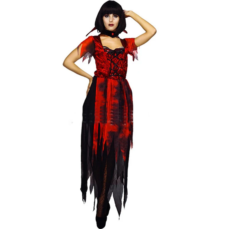 WIG-60CM-BLACK /& RED //BLUE //WHITE-HALLOWEEN-VAMPIRE-WITCH-COSTUME-COSPLAY-PARTY