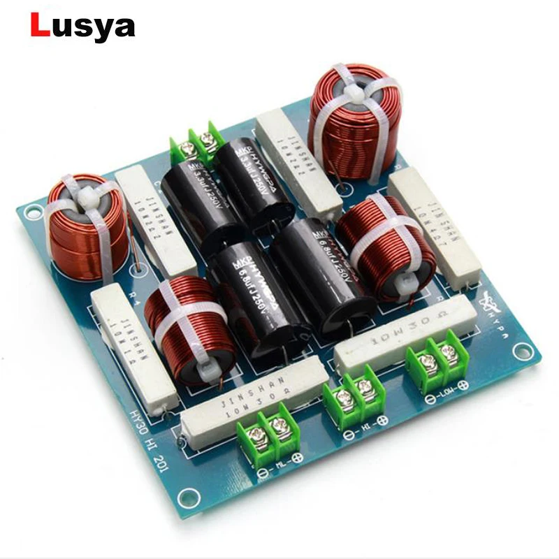 

High-fidelity Hi-Fi Audio three-way 3 Units Crossover Speaker Frequency Divider Treble + Middle+Bass amplifier audio