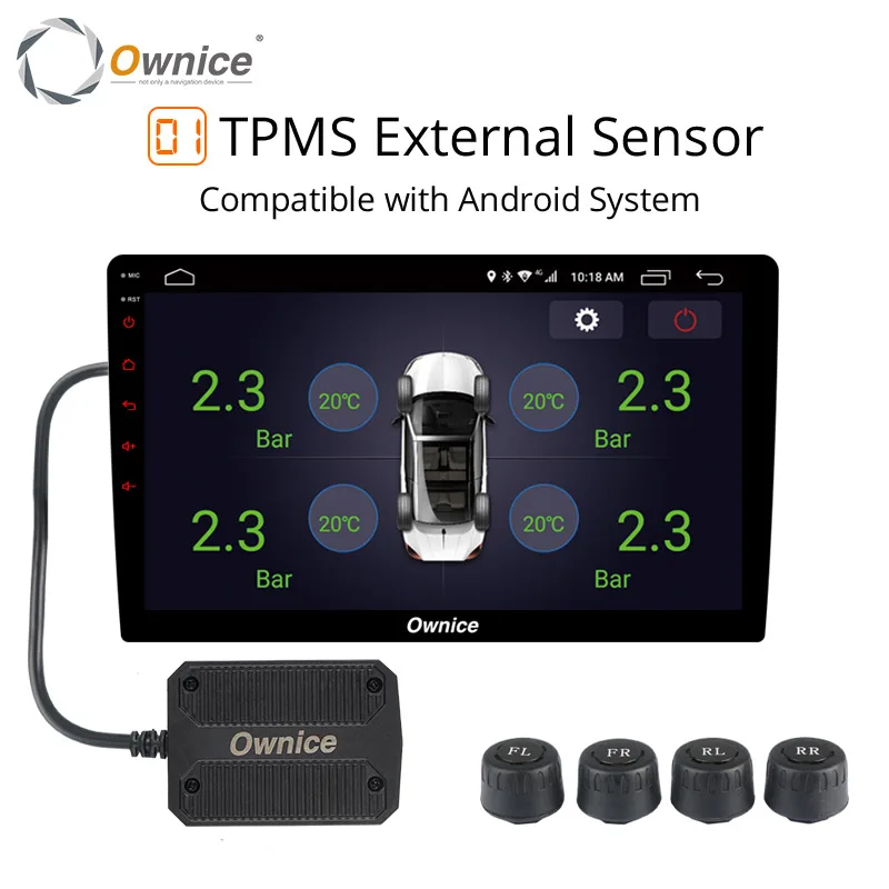 Deelife USB Android TPMS Tire Pressure Monitoring System Display Alarm 4