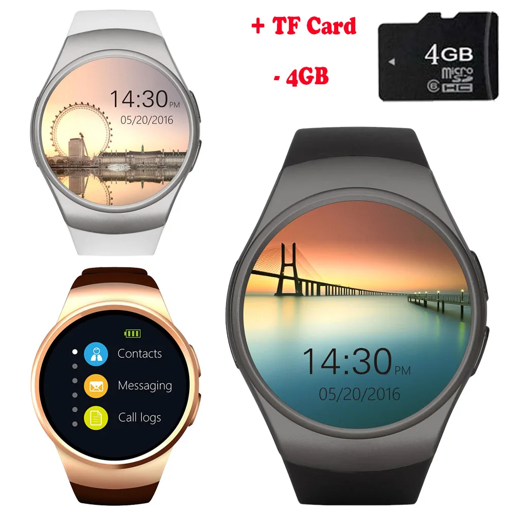 Умные часы KW26 с Bluetooth телефон полный экран поддержка SIM карты TF карта умные