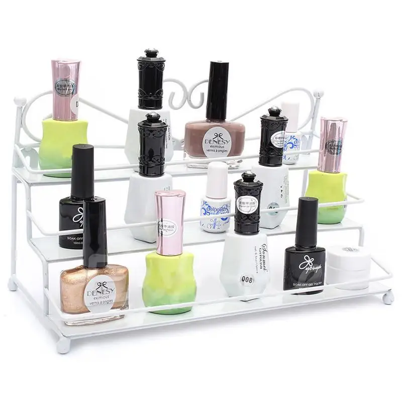 Metal Nail Polish Organizer Holder Table Nail Polish Dispaly Organizing