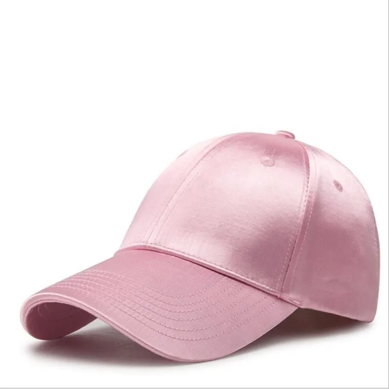 Новая сатиновая Бейсболка Snapback, яркие цвета, новая брендовая Кепка на сезон весна-лето в стиле хип-хоп, плоская шляпа Кепка кость, Кепка для мужчин и женщин