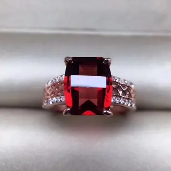 

Fidelity Natural 8*10mm garnet Rings s925 sterling silver personality fine Jewelry for women party Natural red gemstone