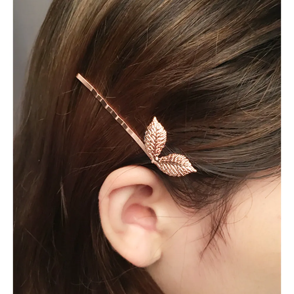 Buy Woman Lady Fashion Hair Accessories Leaf Hairpins Retro Vintage Hair Clips