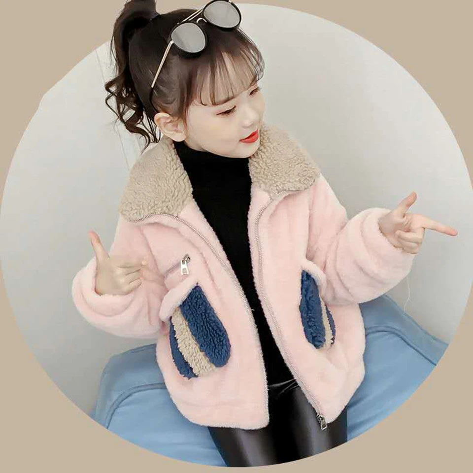

New Autumn Winter Warm Fashion Newborn Baby Girls Jackets Outerwear Long Sleeve Plus Velvet Coat Jacket Kids Girl Clothing 3T-12