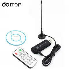 DOITOP цифровой USB 2,0 ТВ Stick FM DAB DVB-T RTL2832U R820T SDR DAB FM HD ТВ тюнер ресивера Придерживайтесь ИК-пульт дистанционного управления с антенной #4