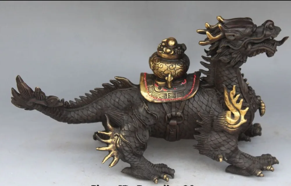 

Chinese Bronze Gilt Dragon Tortoise Animal Yuanbao Treasure Bowl Statue