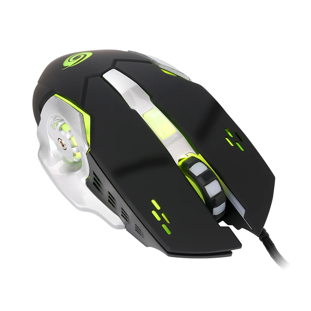 Silent Mute USB Wired Mouse Gaming Mechanical Luminous Mice for Laptop Desktop Computer