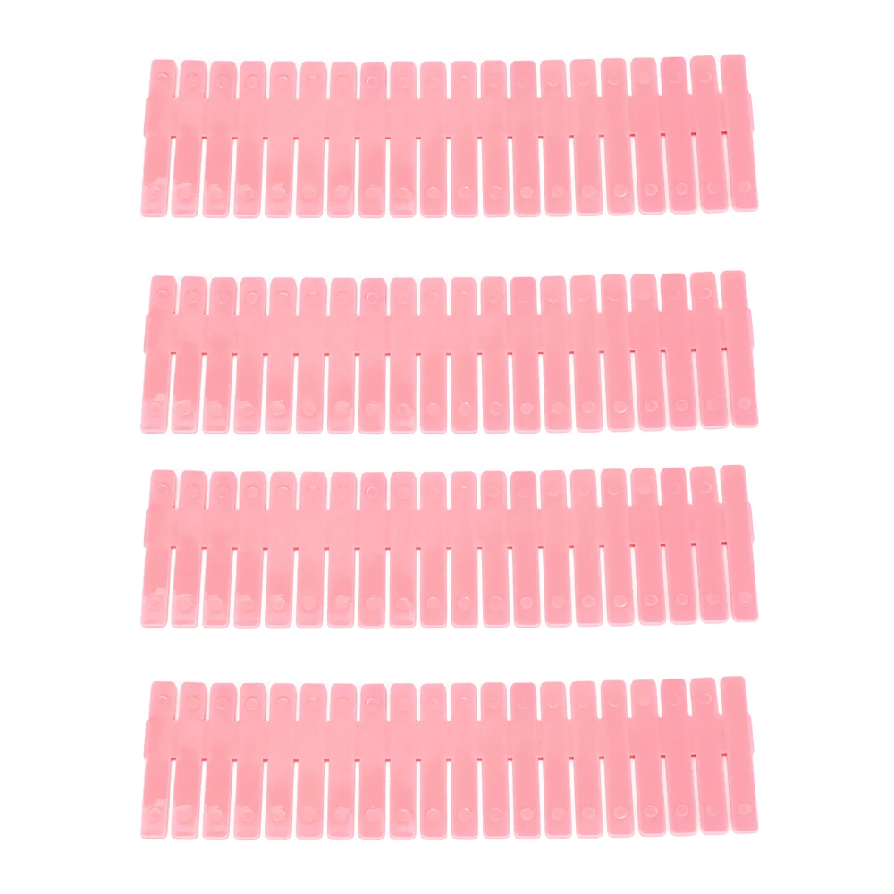 4 шт./компл. шкафа ящика разделительная доска ящик с сеткой разделитель можно регулировать для нижнее белье Органайзер хранения носков «сделай сам» - Цвет: Розовый