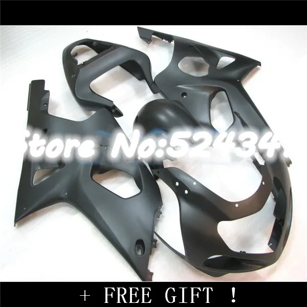 GSXR1000 2000 2001 2002 K1 матовый черный обтекатель GSXR Боди Набор для 00 01 02 1000 Suzuki-Nn |